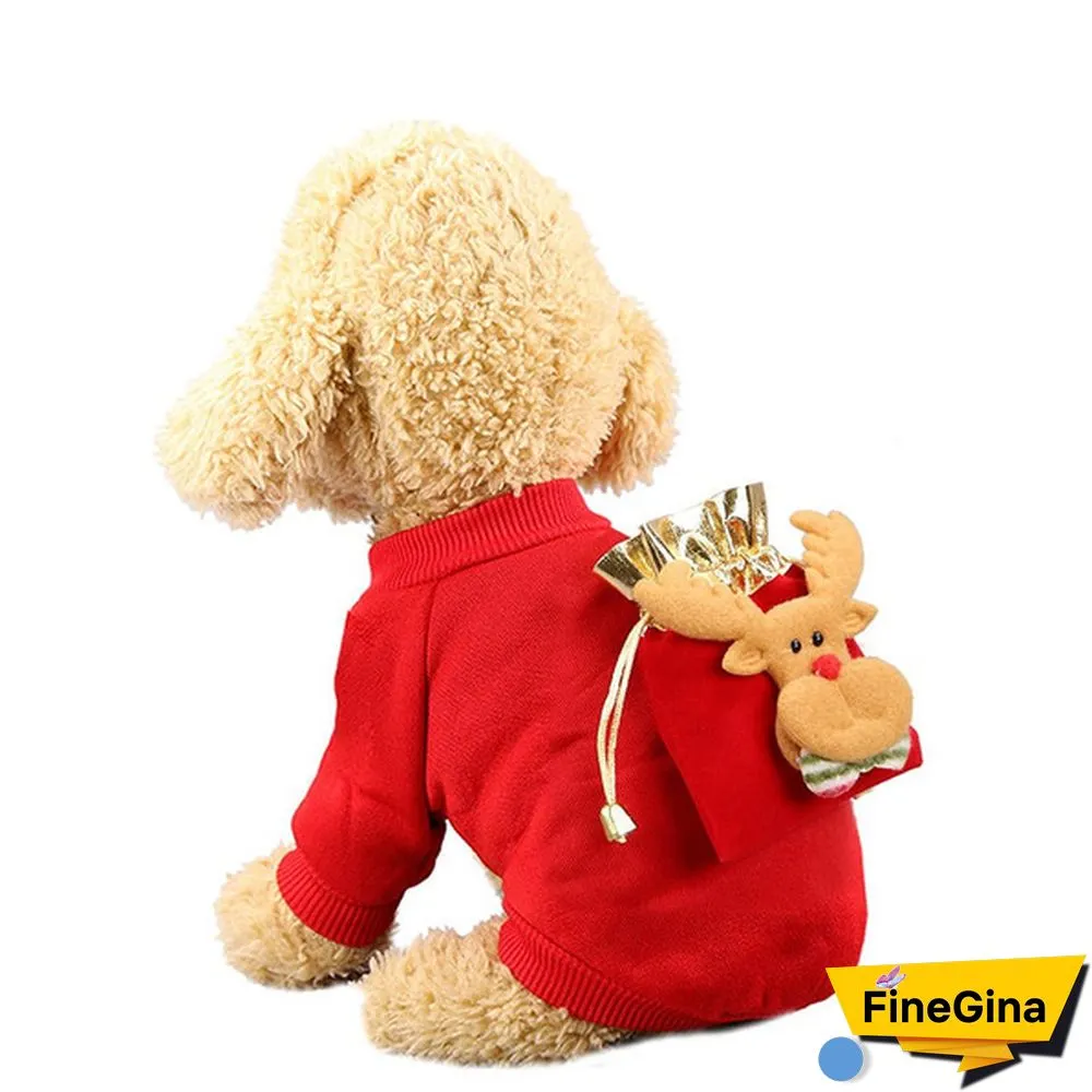 Cat and dog clothes Christmas dog clothes Christmas party coat Santa Claus Christmas tree costume Pet clothing winter