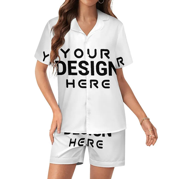 Personalized Design Women's Silk Pajama Set Full Print