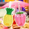 3/6pcs Drinking Cup 500ml Pineapple/Strawberry Shape Creative Beach Party Favors