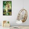 (US Local)Beauty 5D DIY Full Drill Round Big Size Diamond Painting Kit for Home Wall Decor 40x70cm 