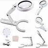 LED Folding Magnifier for Reading Portable Handheld Loupe Magnifying Glass for Cross Stitch