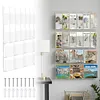 [US Local Warehouse] 18 Slot Acrylic Brochure Pamphlet Holder Wall Mount 6 Magazine 12 Pamphlet Pockets Wall Pocket Organizer 10/5inches Trifold Brochure Holder for Flyer Literature Menu Advertise