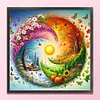 Four Seasons Scenery-11CT Stamped Cross Stitch Bead Embroidery 46*46cm