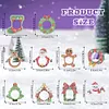 10Pcs Christmas Diamond Painting Photo Frame Hanging Pendant for Xmas Tree