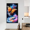 >SALE<5D DIY Full Round Drill Partial AB Diamond Painting Misty Butterfly Decor45x75cm