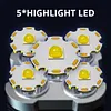 5COB+LED 500LM Portable Flashlight USB Rechargeable Power Display Torch