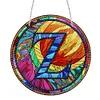 (Upgrade Size)DIY Double Sided Diamond Painting Alphabet Family Last Name Initial Sign Ornament with Chain Window Hanging Kit