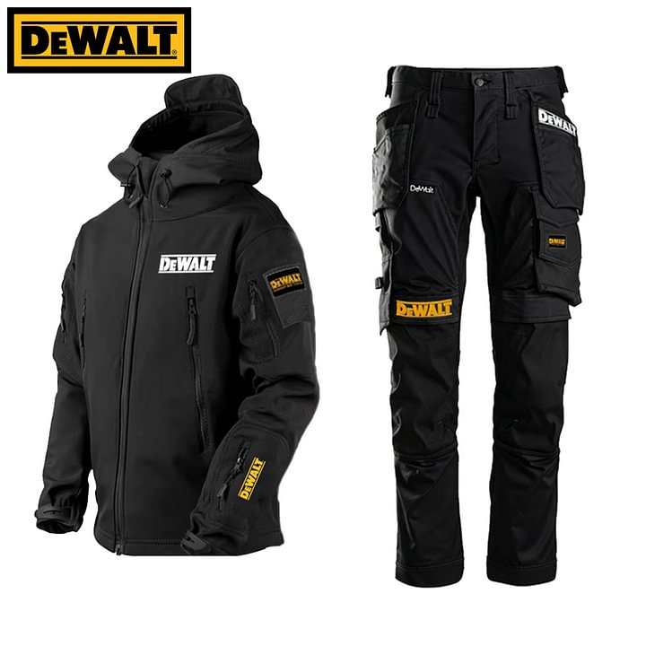 DEWALT&reg; jakna in hlače, vodoodporne in odporne proti vetru, idealne za zimo