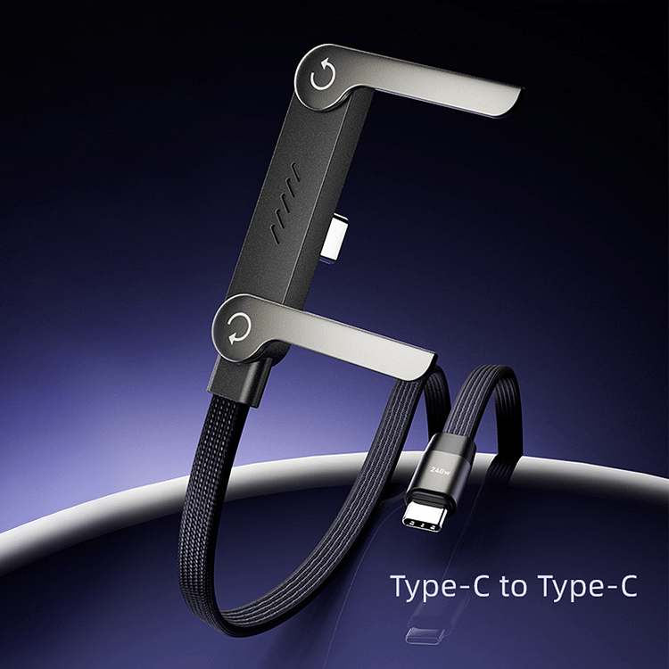 ⚡2-in-1 Invisible Holder Charger Cable &ndash; 240W Fast Charging Cord with Built-In Phone Stand 