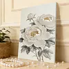White Flowers DIY Pearl Painting Kit with Frame 30x40cm Pearl Gem Paintings Picture Arts Craft for Adults Beginners Gift Home Wall Decor