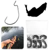 100PCS/Box Fishing Hooks Set High Carbon Steel Fishing Barbed Hooks Crank Hooks