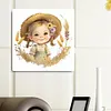 >SALE<5D DIY Full Round Drill Diamond Painting Baby Girl Home Decoration Art Craft