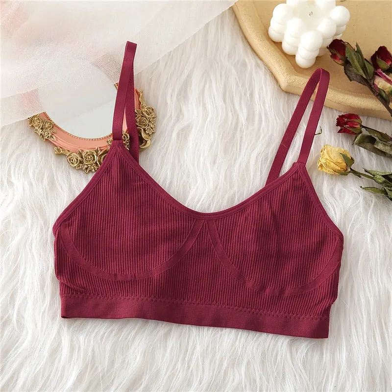 FINETOO Seamless Tank Tops Women Bra Sexy Underwear Adjustable Strap Wire Free Bralette Female Lingerie Intimates Brassiere S-XL