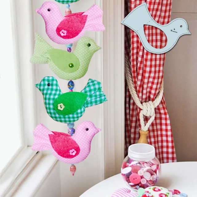 Easy & Cute &ndash; Fabric Bird Sewing Template - with Instructions