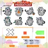 8pcs/set DIY Wooden Diamond Painting Art Coaster Kit with Holder (Halloween Cat)