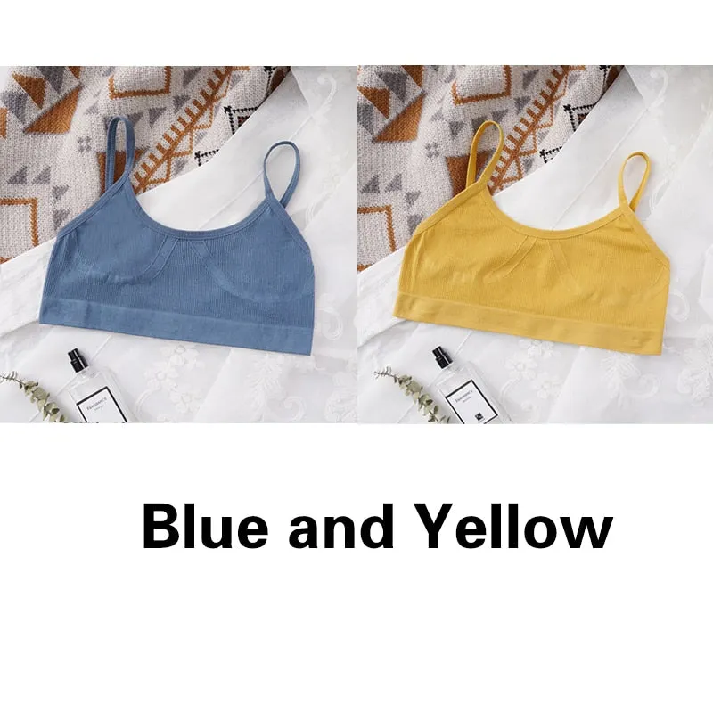 U-shaped Back Bra Tube Top Women Crop Top No Padded Wirefree Sexy Lingerie Bra Sports Fashion Street Women's Underwear Top
