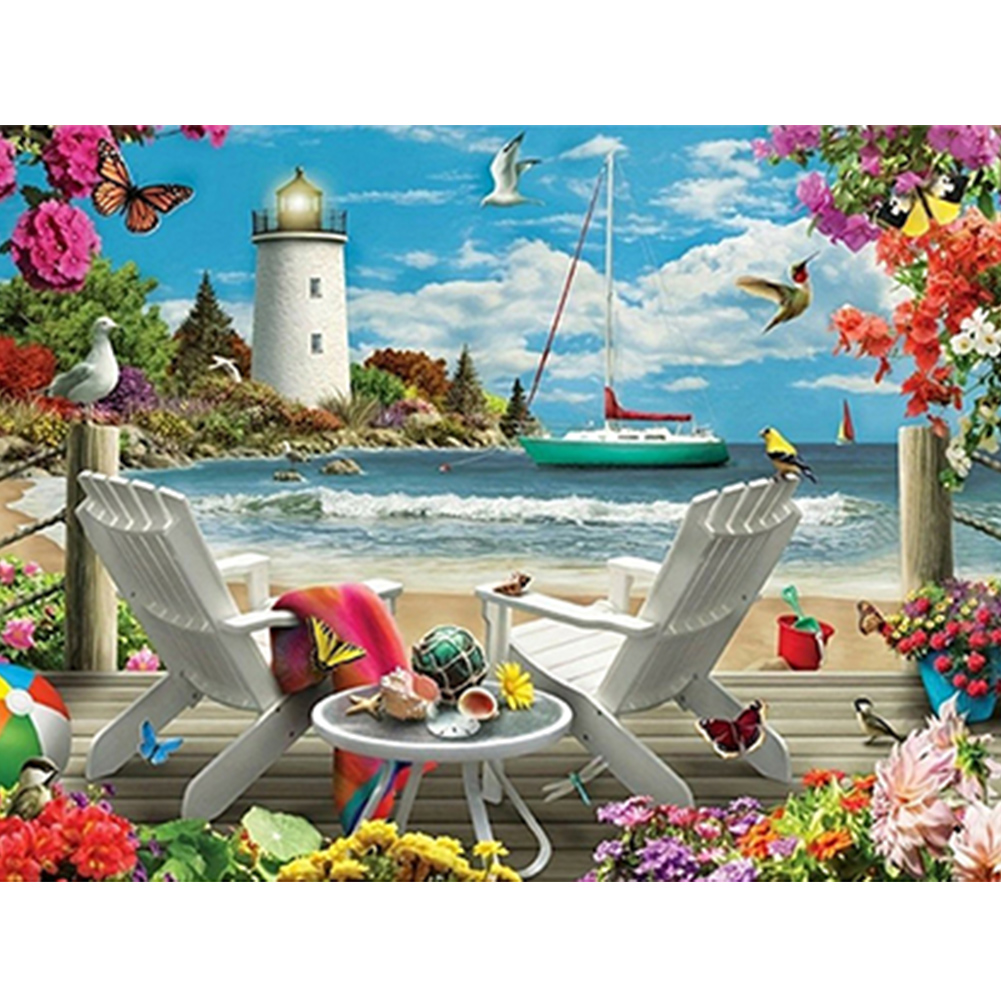 Lighthouse-Paint by Numbers-40x30cm