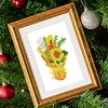 12pcs Birthday DIY Mini Round Diamond Painting Set Table Decor No Frame 15x18cm