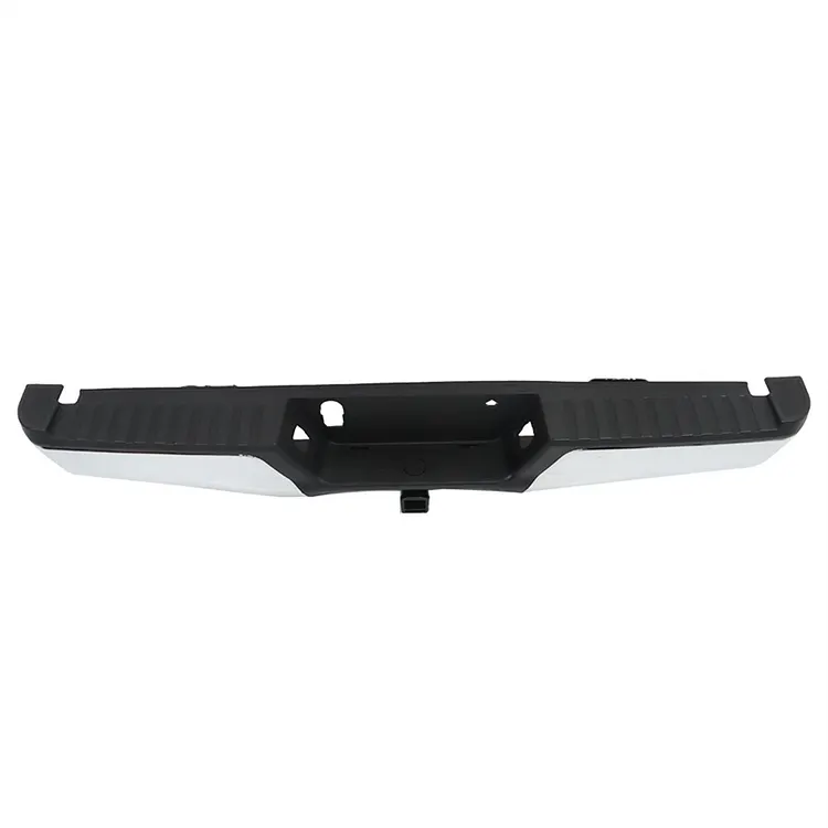 SEBLAFF Black Rear Step Bumper Assembly Steel without Parking Sensor Holes Replacement for 2008-2016 F-250 F-350 F-450 Super Duty FO1103149