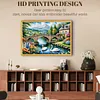 (US Local)Swan Hut-11CT Stamped Cross Stitch Kit(60x40cm)