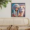 Peinture diamant drill rond enfant indien-40*40cm