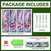 (US Local)8Pcs DIY Peacock Diamond Painting Art Bookmarks with Crystal Pendants for Gift