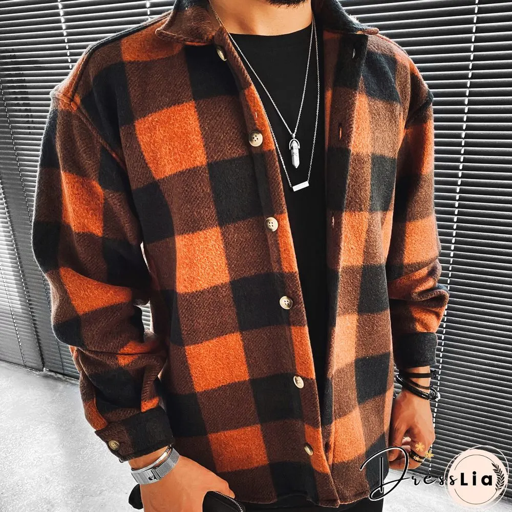Casual Fashion Check Texture Jacket