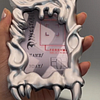 Non-attribute electroplated silver shaped card holder
