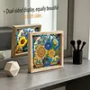 Butterfly DIY Special Shape Double sided Print Clear Diamond Art Kit Wooden Framed Diamond Painting Kit(20x20cm)
