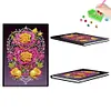 (US Local)50-Page A5 Flower Diamond Painting Notebook for Adult Holiday Birthday Gift