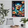 Diamond Painting-DIY Full Round Drill Dragon And Flower