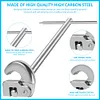 11in Adjustable Basin Wrench Tap Nut Spanner Sink Faucet Wrench for Tight Spaces