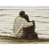 Seaside Couple - 14CT Counted Cross Stitch 22*19cm/8.66*7.48in(Brand)