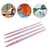 (US Local)4Pcs Watercolor Paint Brushes Long Handle Brushes for Artist Students (Pink)