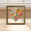 Diamond Painting Wooden Double-Sided Love Flower Ornaments Kit with Photo Frame Desktop
