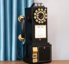 Decorative Telephones Model Retro Wall Mounted Phone Decoration Antique Vintage Rotary Dial Office Phone Ornament 