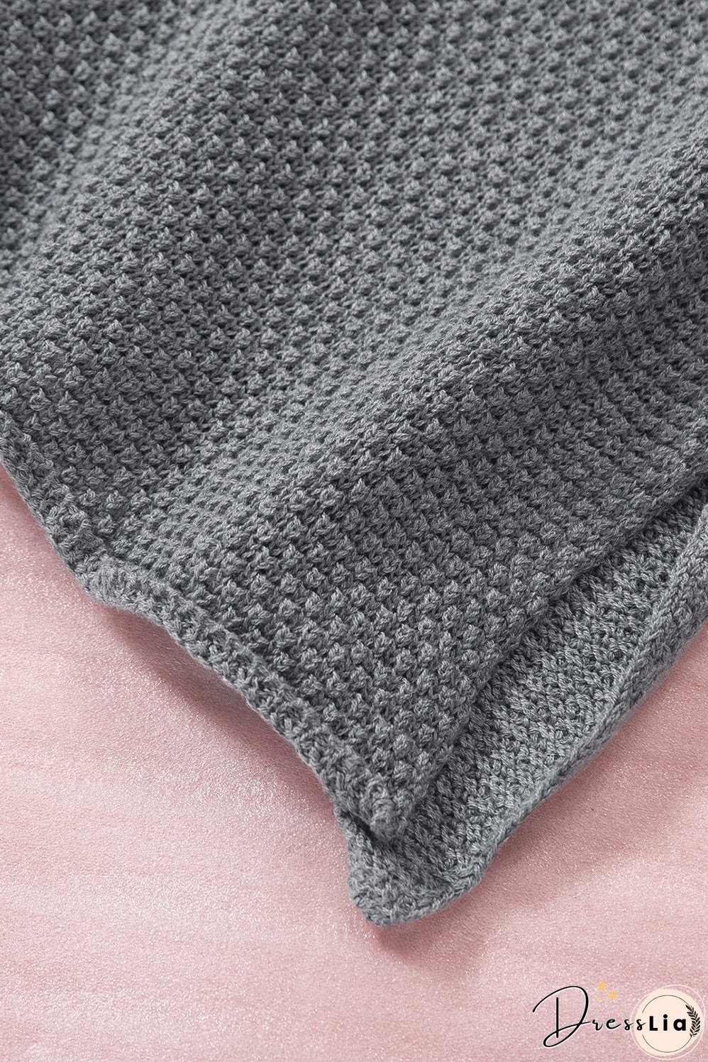 Casual Waffle Knit Henley Shirt