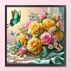 Butterfly Rose-11CT Stamped Cross Stitch 40*40cm/15.75*15.75in