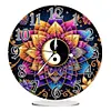 Yin Yang Lotus Acrylic DIY Diamond Painting Clock Kit Diamond Art Clock