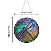 Diamond Painting Stained Glass Dragonfly Pendant