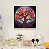 (Stamped/Counted) Glass Painting-Tree Of Life-18CT Cross Stitch 30*30cm/11.81*11.81in