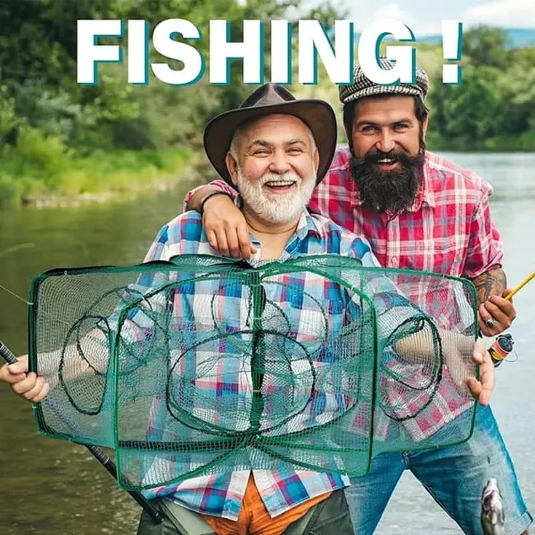 🚨 Rete pieghevole automatica per pescatori &ndash; rete da pesca in nylon rinforzato, retino da presa con manico telescopico 🎣✨