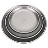 3Pcs Titanium Purification Plate Travel Tableware Stackable Camping Fruit Tray