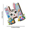 (US Local)PET Double Sided Special Shaped Easter Alphabet DIY Diamond Painting Keychain