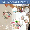 2pcs DIY Diamond Painting Parrot Wind Chimes Crystal Window Suncatcher Craft Set Birthday Gifts Home Garden Decor