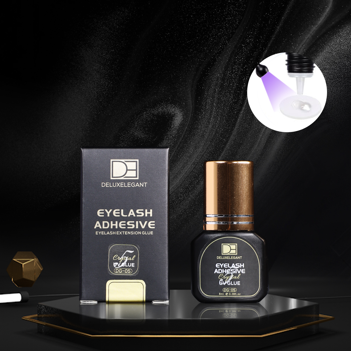 DE&reg; Crystal UV Eyelash Glue 2.0s -8ml