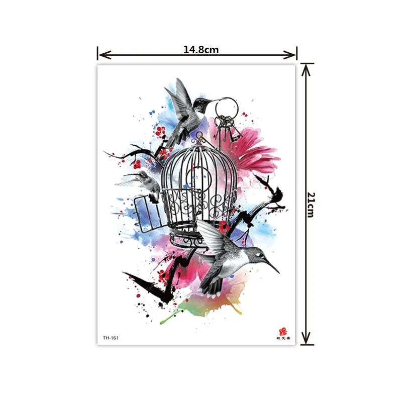 2021 New Plain Flower Arm Tattoo Sticker Flower Waterproof Tattoo Color Animal Tiger Tattoo Sticker