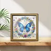 Diamond Painting Wooden Double-Sided Butterfly Ornaments Kit with Photo Frame Desktop