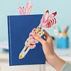 6pcs/set 5D DIY Diamond Painting Feather Shape Bookmark Kits
