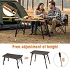 [US Local Warehouse] Aluminum Folding IGT Camping Table with Carry Bag for Patio BBQ Backyard Picnic